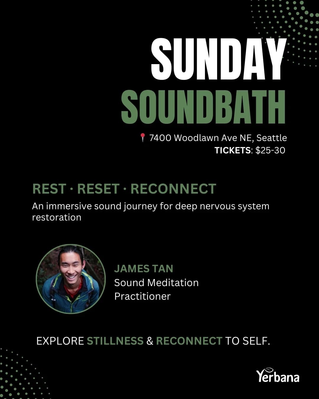 Sound Bath Sunday: Community Nervous System Reset hosted by YERBANA — wellness events in Seattle