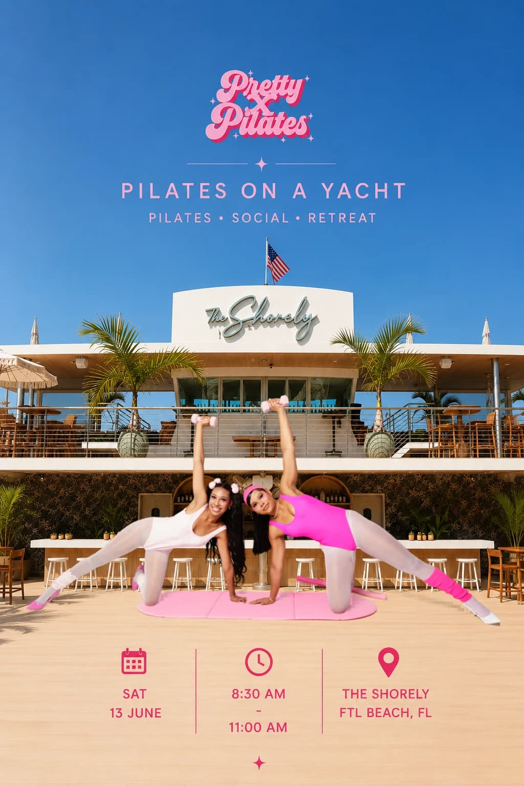 Pilates on a Yacht hosted by Pretty X Pilates  — social events in Fort Lauderdale