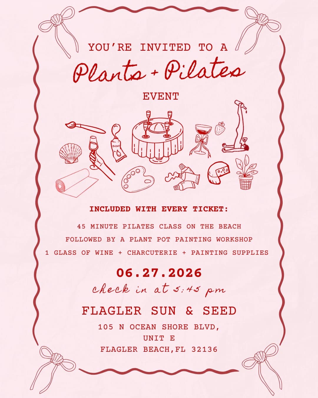 Plants + Pilates hosted by Pilates x Jade To The World — pilates classes in Flagler Beach