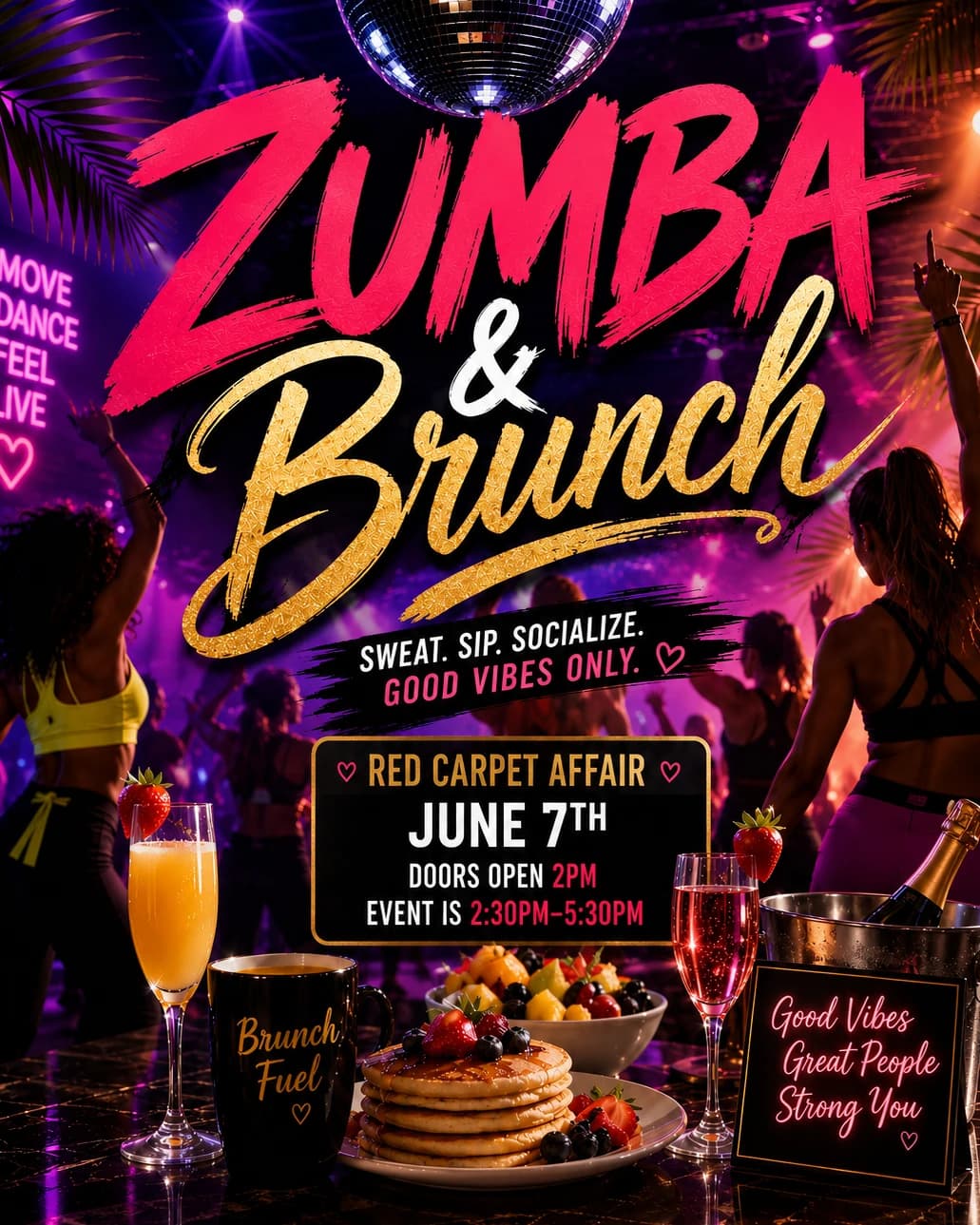 Zumba & Brunch (Red carpet Affair) hosted by Never Give Up (NGU)  — dance classes in Washington Township