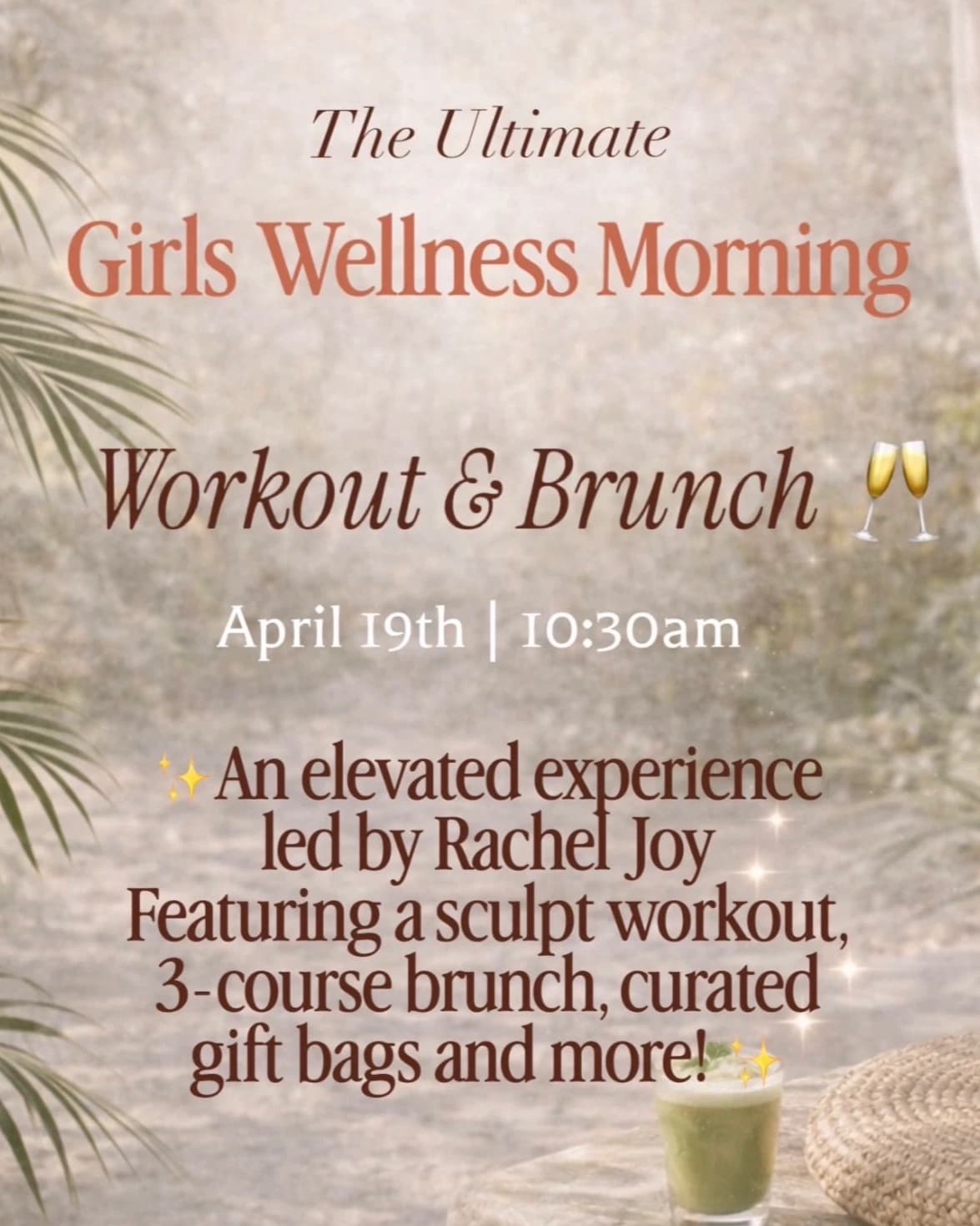 Girls Wellness Morning🩷🍵 hosted by Workout w/Rachel Joy🩷 — fitness events in Miami