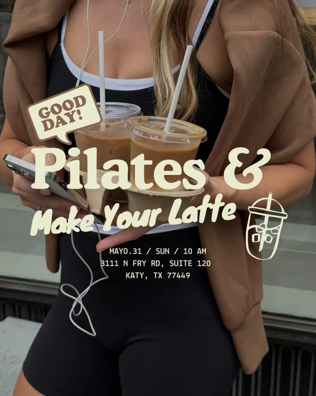 PILATES & LATTES hosted by Rulay Pilates y Perreo — pilates classes in Katy