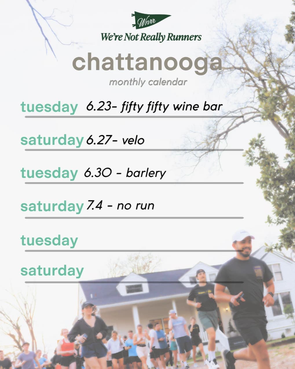 WNRR Chatt | 6/27 | Velo  hosted by We're Not Really Runners — cycling in Chattanooga