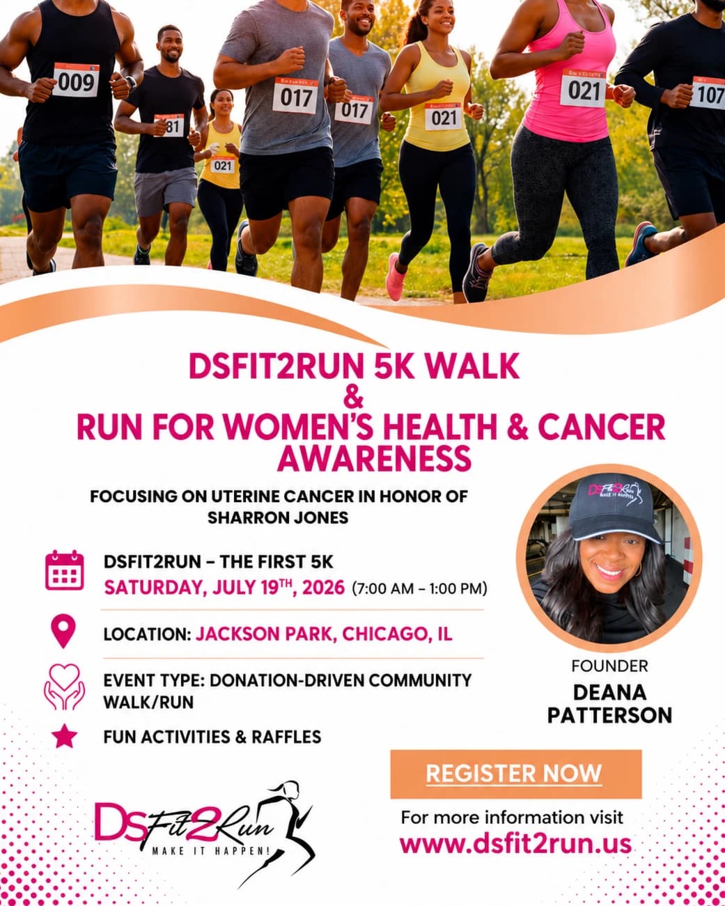 Celebrate Juneteenth with a Purpose - 5K Walk/Run  for Women's Health & Cancer Awareness hosted by DSFIT2RUN — run clubs in Chicago