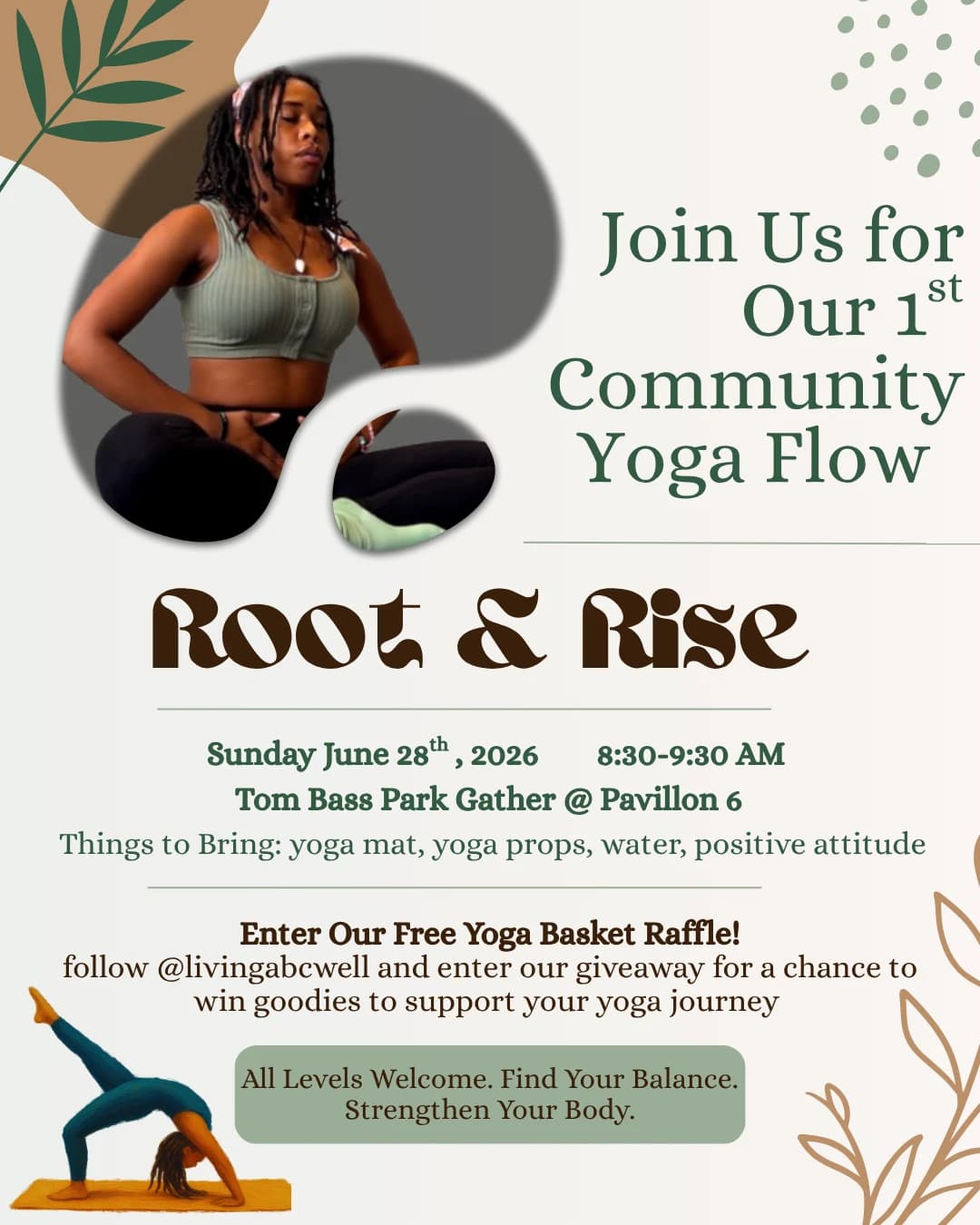 Root & Rise: Community Flow hosted by ABC Wellness Chiropractic — fitness events in Houston