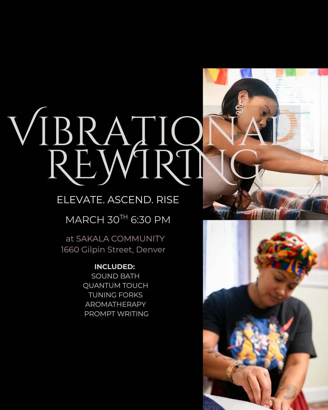 Vibrational Rewiring hosted by Inspired Warrior Project  — wellness events in Denver