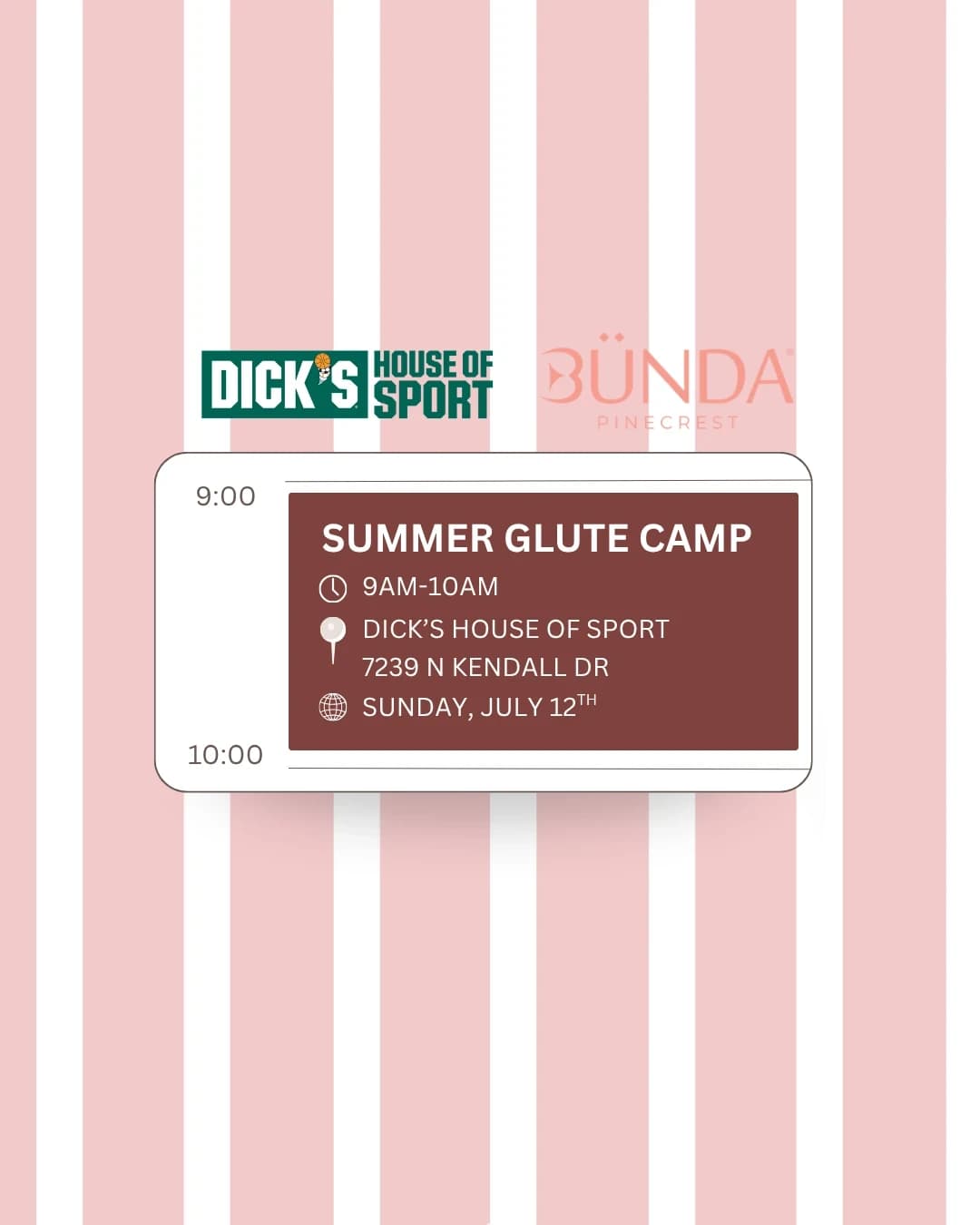SUMMER GLUTE CAMP hosted by DICK'S HOUSE OF SPORT MIAMI — fitness events in Miami