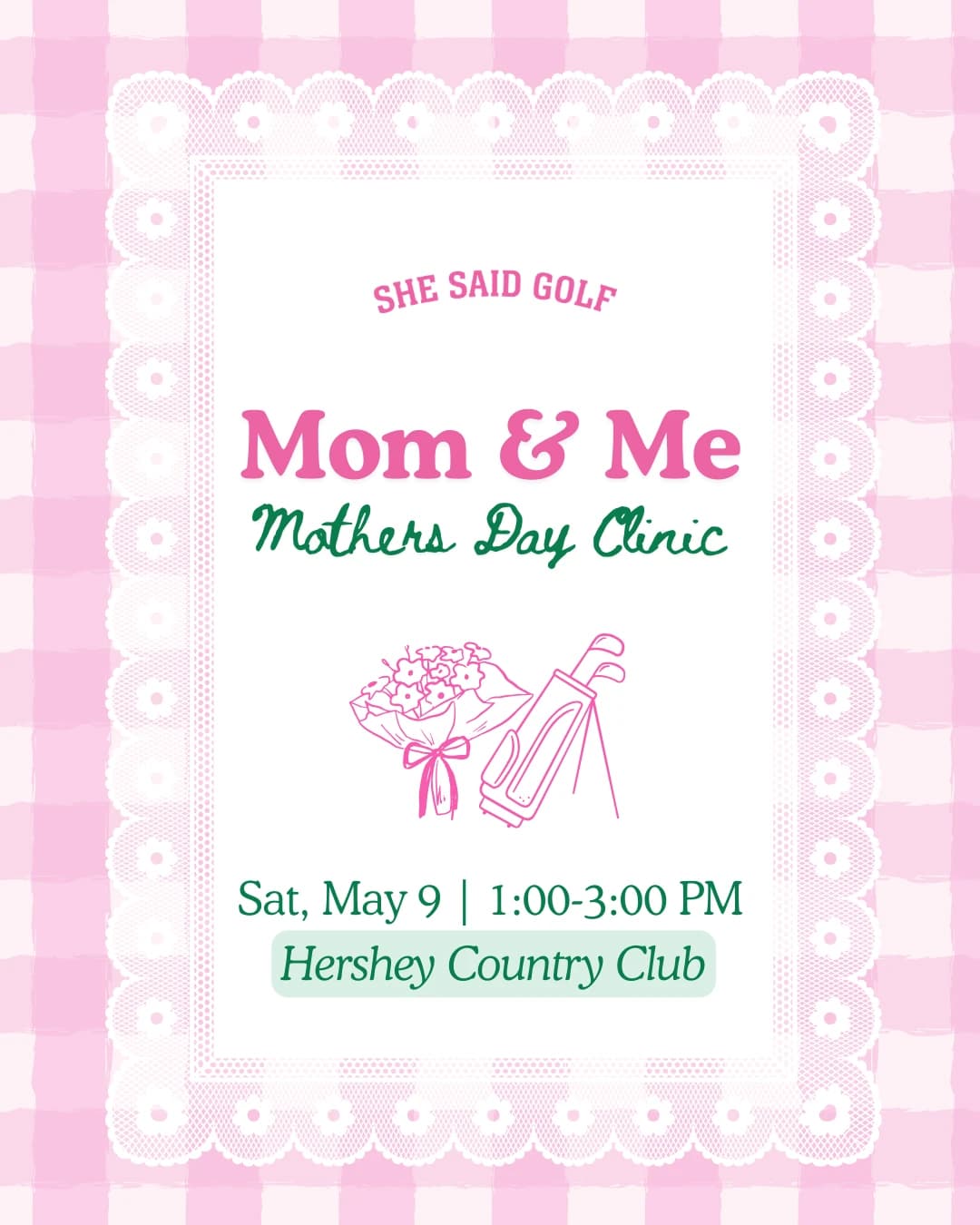 Mom & Me Clinic hosted by She Said Golf Pennsylvania — golf in Hershey