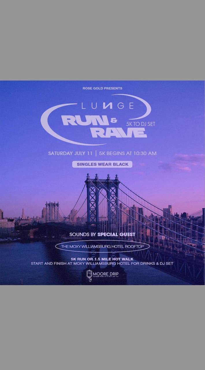 Lunge Run & Rave hosted by Lunge Run Club — run clubs in Brooklyn