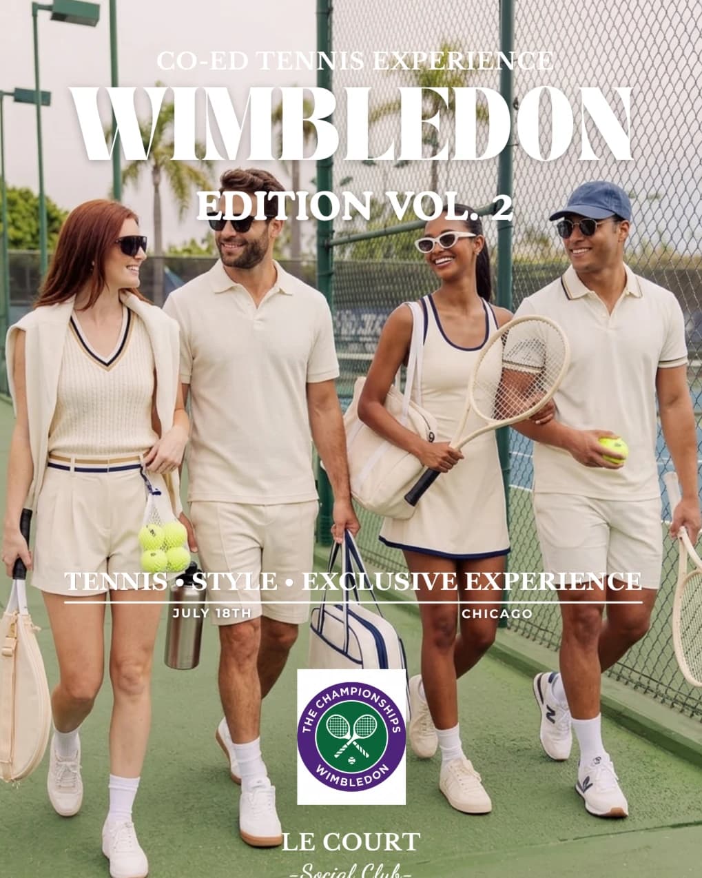 Wimbledon vol 2 hosted by Le court social club  — racket sports in Chicago