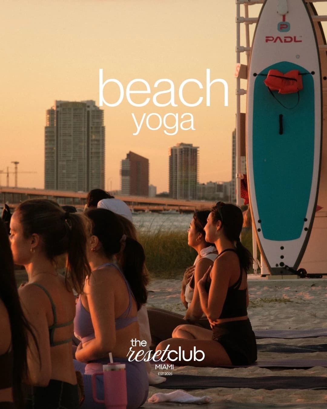 Beach Yoga hosted by The Reset Club Miami — outdoor activities in Miami