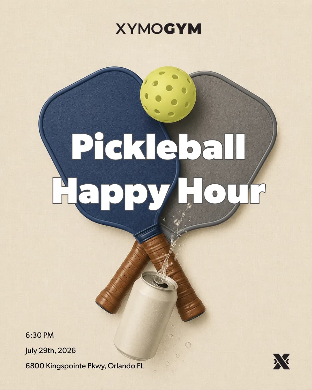 Pickleball Happy Hour hosted by XYMOGYM — social events in Orlando