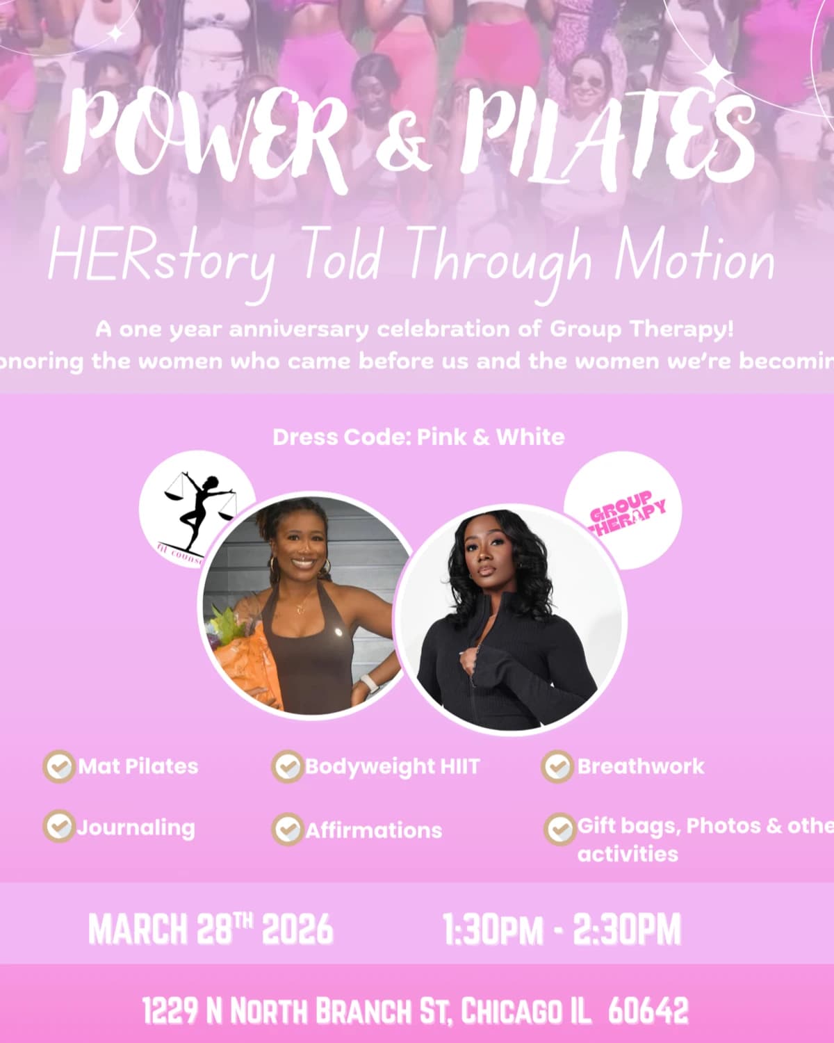 Power & Pilates  hosted by 💕Group Therapy Fitness💕 — pilates classes in Chicago