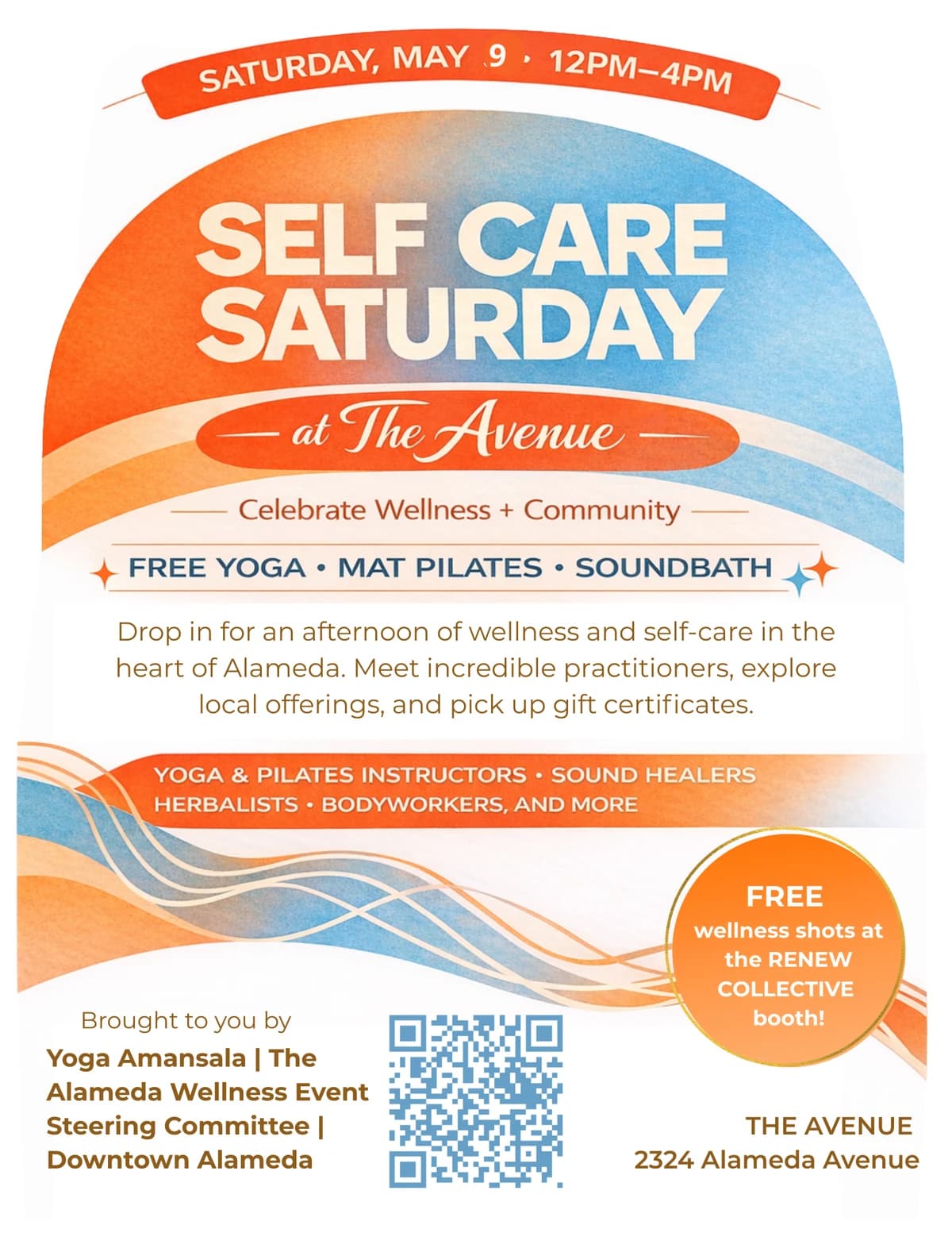 Self Care Saturday - Wellness on the Avenue hosted by Renew Collective — yoga classes in Alameda