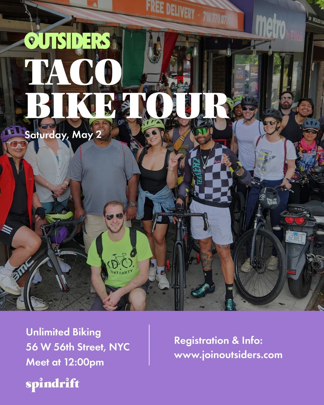 Taco Bike Tour hosted by OUTSIDERS NYC — outdoor activities in New York