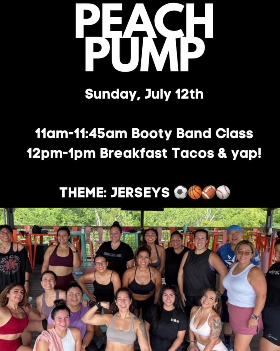PEACH PUMP at PATTERSON hosted by Go Be Great Fitness — fitness events in Houston