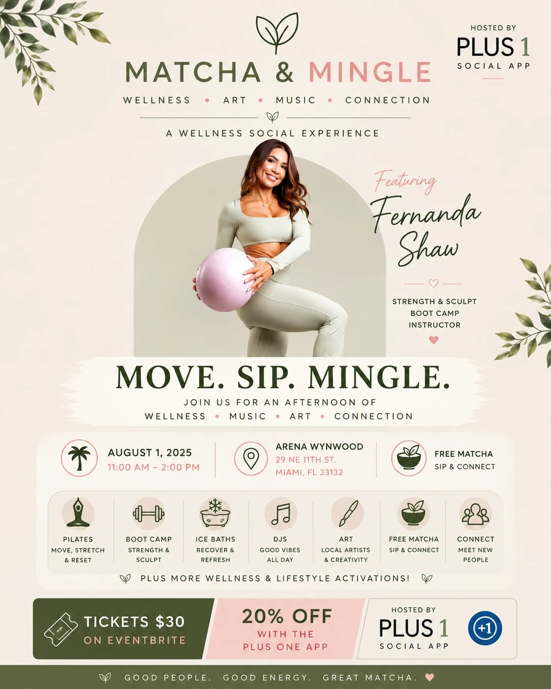 Matcha and Mingle  hosted by Plus 1 - Never Go Solo — pilates classes in Miami