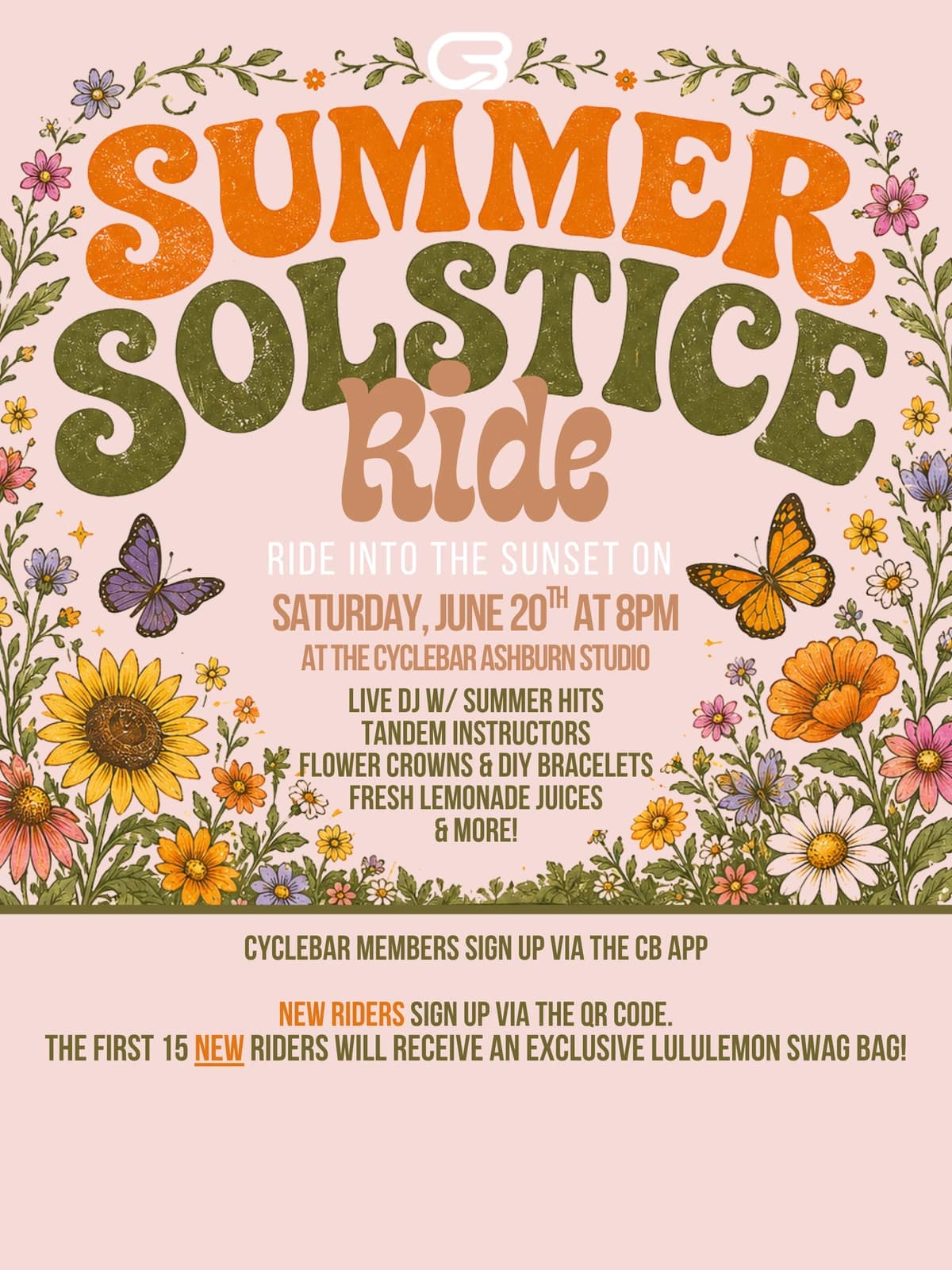 Summer Solstice Cycle hosted by CycleBar Ashburn — social events in Ashburn