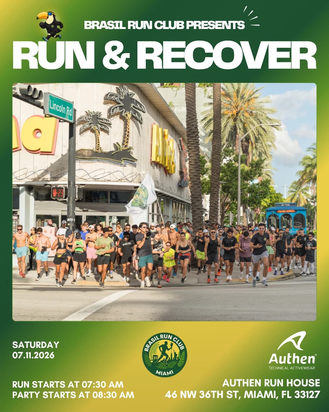 Miami Run & Recover hosted by Brasil Run Club Miami — social events in Miami