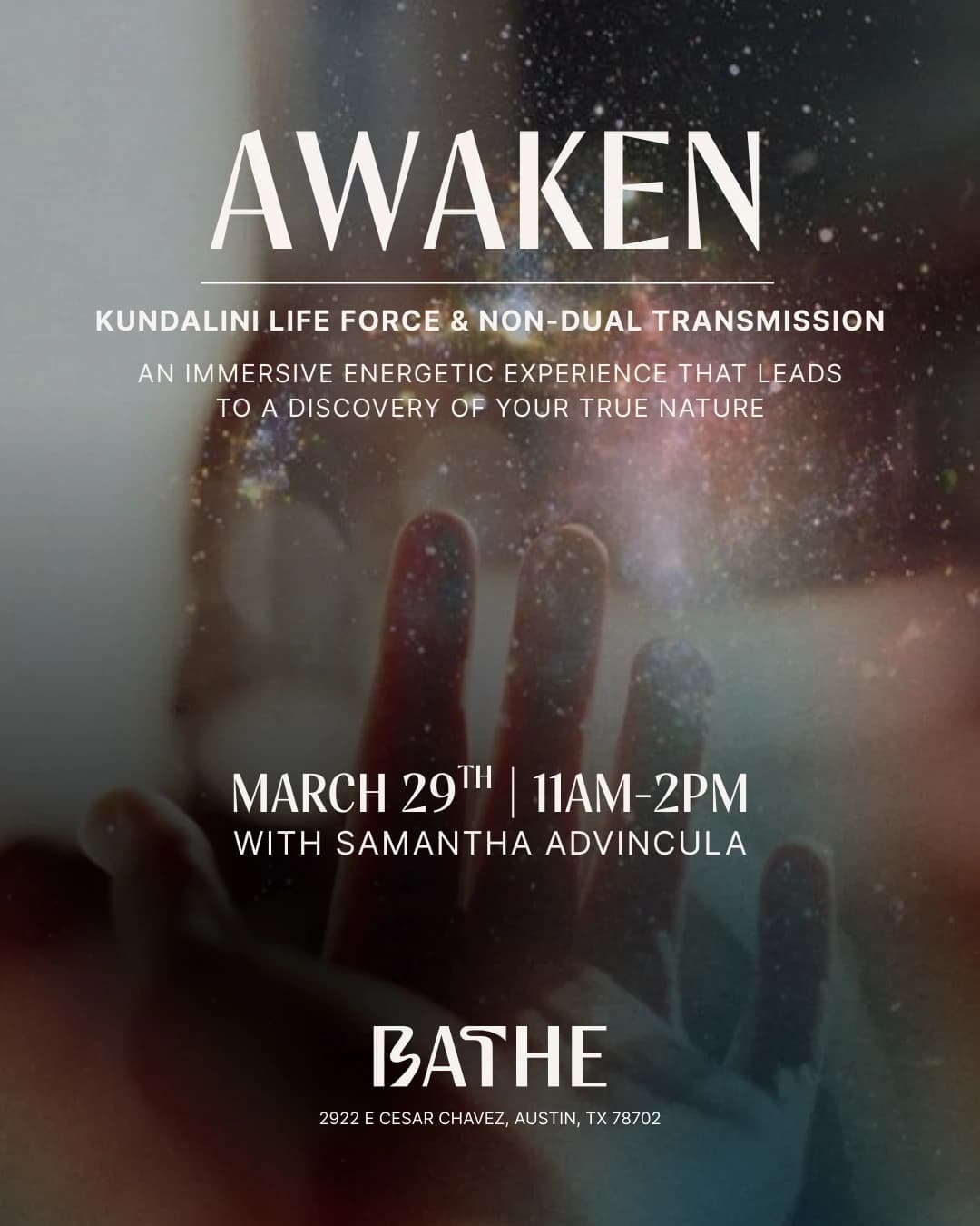 AWAKEN: Energy Transmission at Bathe hosted by BATHE — wellness events in Austin