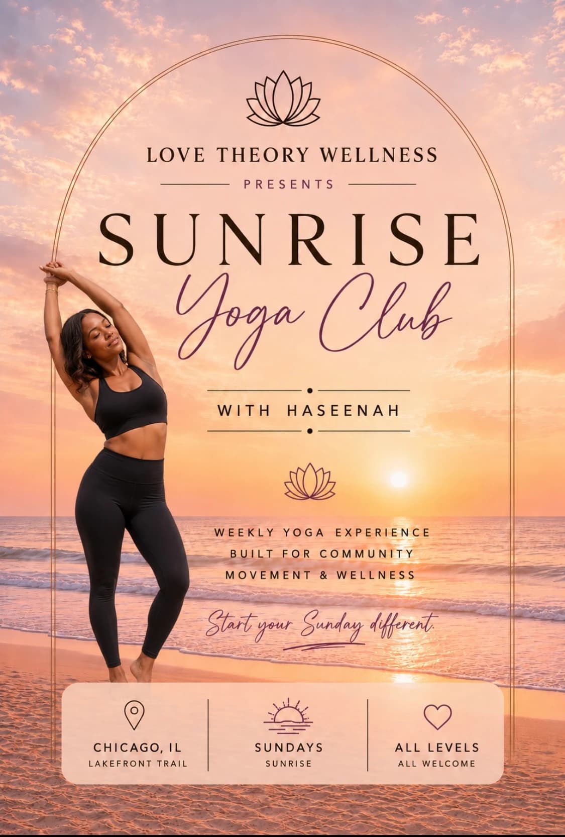 Sunrise Yoga Club🌅 hosted by Love Theory Wellness — yoga classes in Chicago