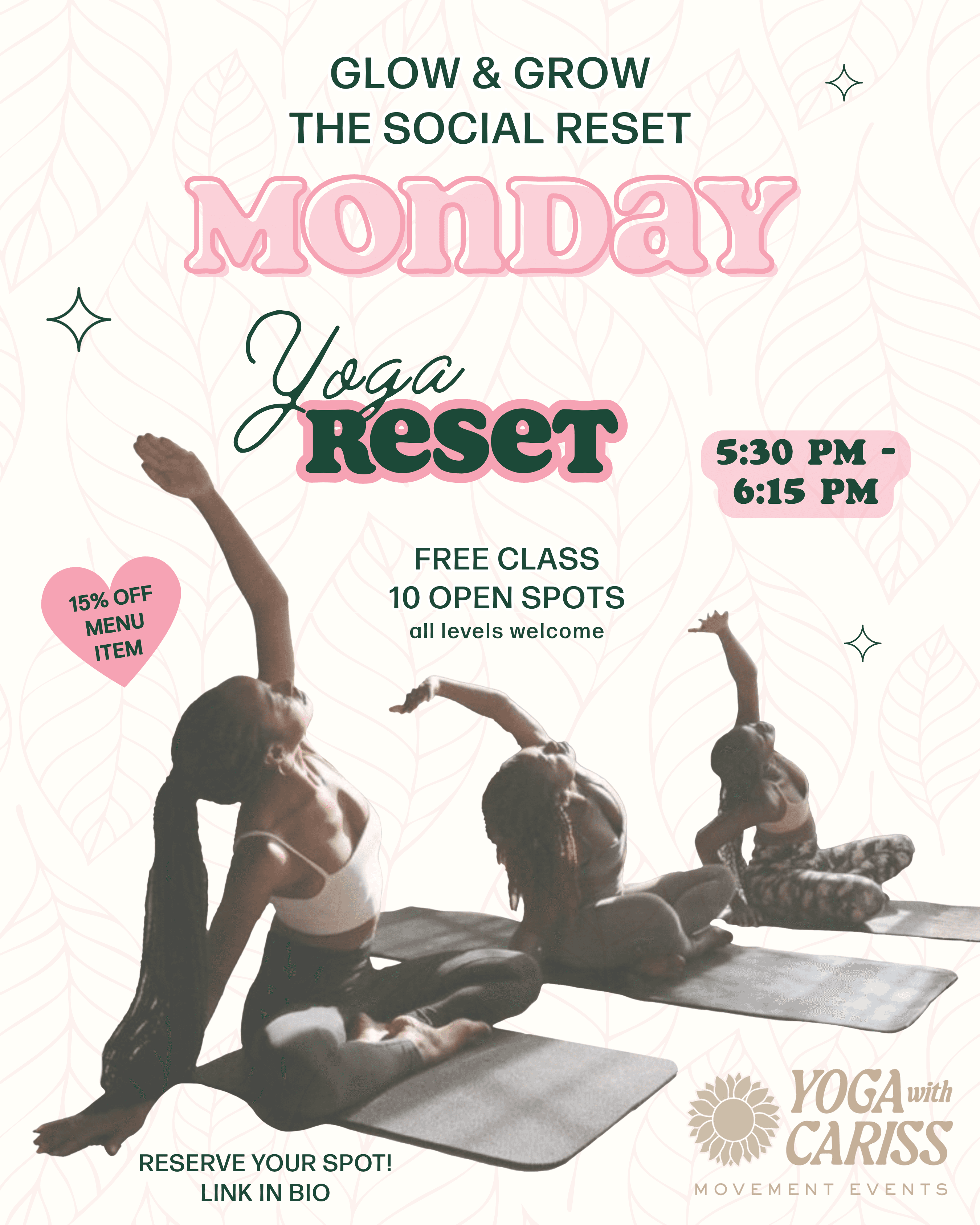 Yoga at Social Blends Coffee hosted by yogawithcariss — yoga classes in Ocoee