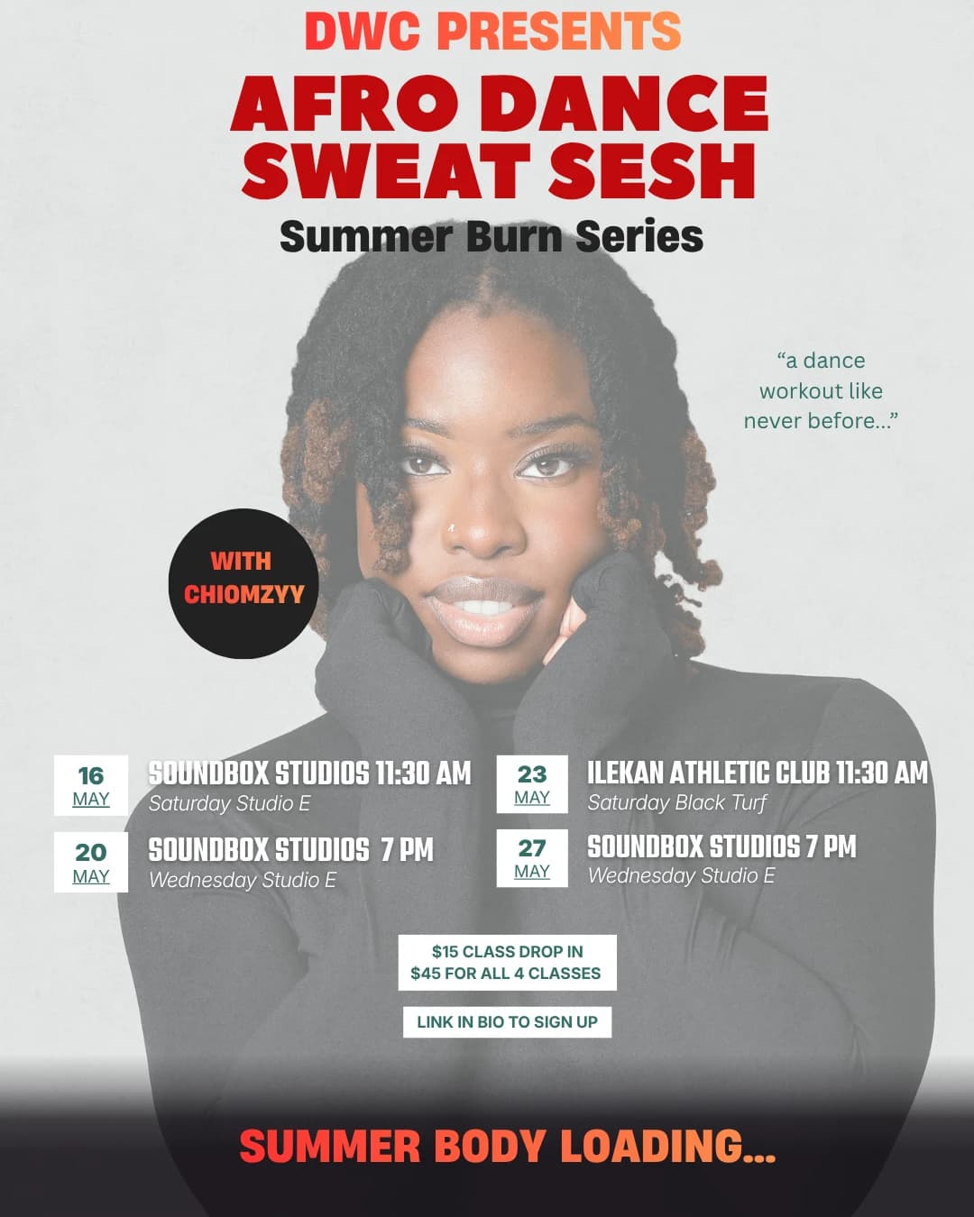 3 Class Pack Afro Dance Sweat Sesh🔥: Summer Body Loading Series  hosted by DWC Community — dance classes in Houston