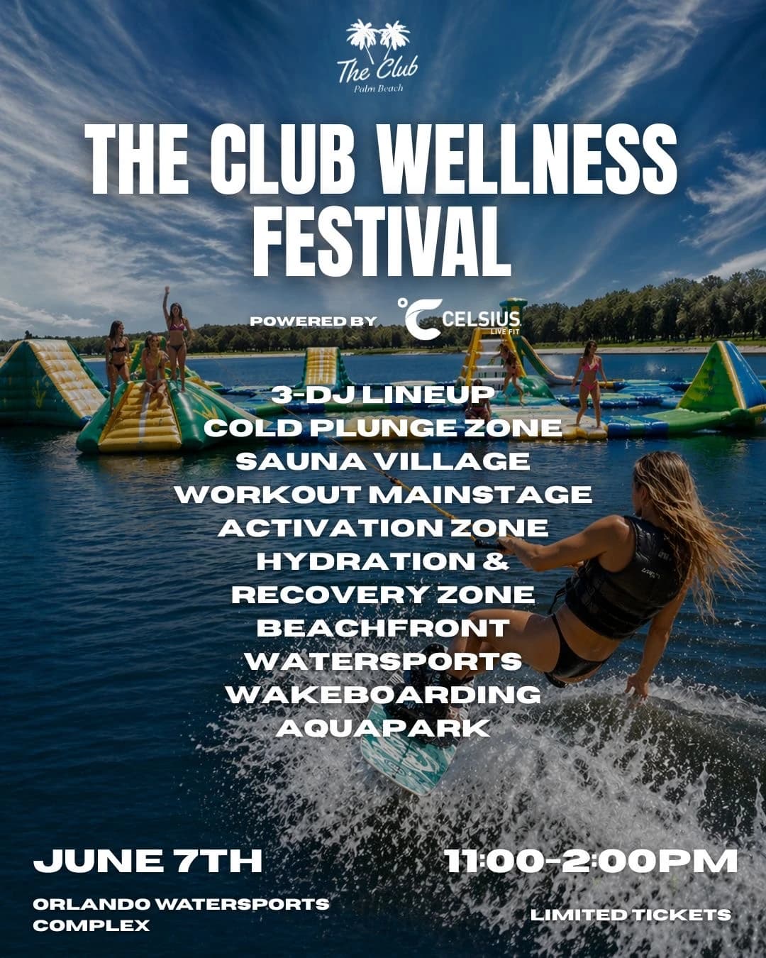 THE CLUB WELLNESS FESTIVAL ORLANDO @ ORLANDO WATERSPORTS COMPLEX 06/07 hosted by The Club Palm Beach  — outdoor activities in Orlando