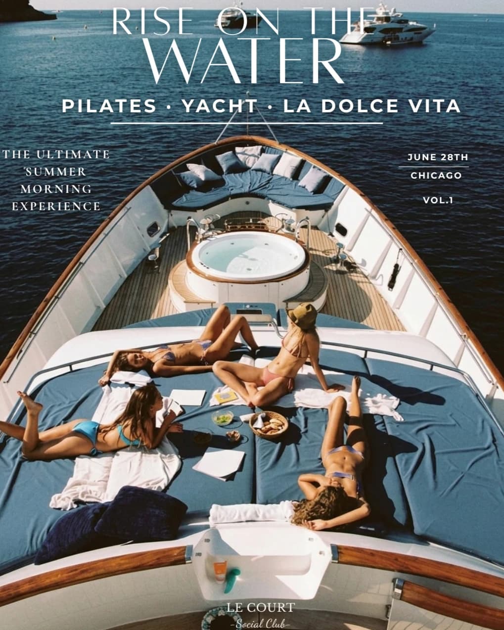 Rise on the Water hosted by Le court social club  — wellness events in Chicago