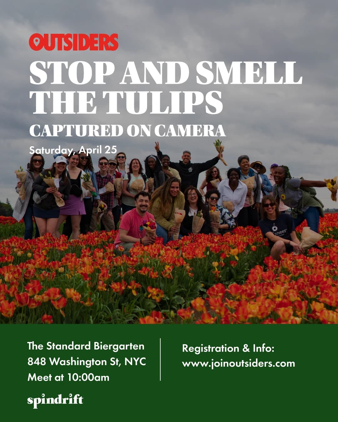 Stop and Smell the Tulips: Captured on Camera hosted by OUTSIDERS NYC — run clubs in New York
