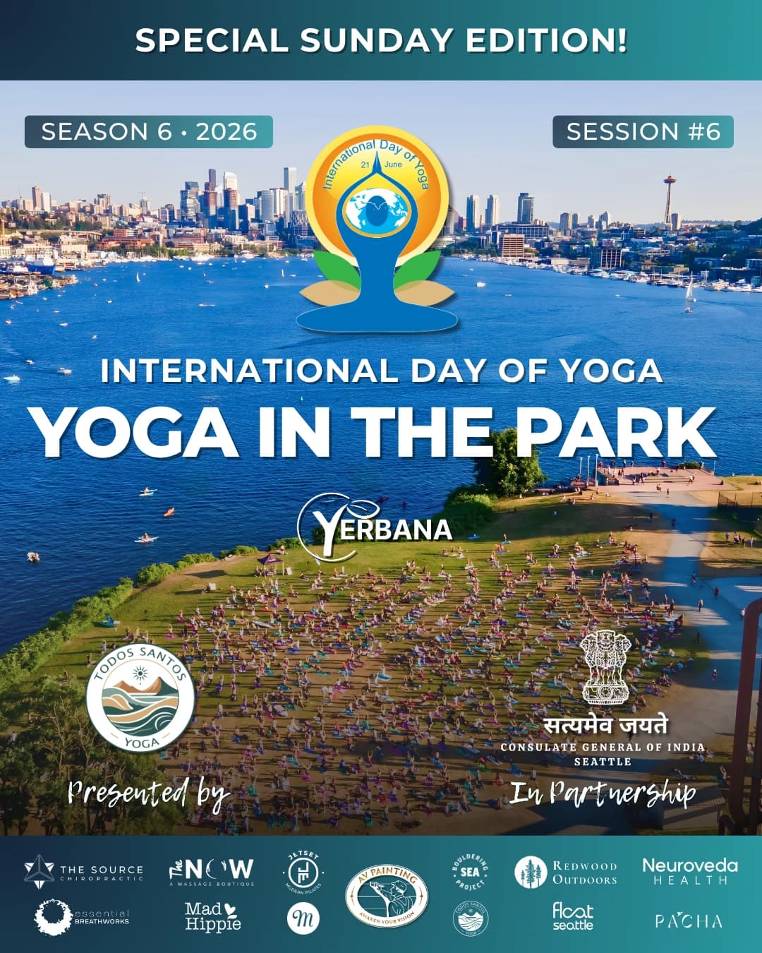 YITP - International Day of Yoga: Sunday Special | Session #6 hosted by YERBANA — outdoor activities in Seattle