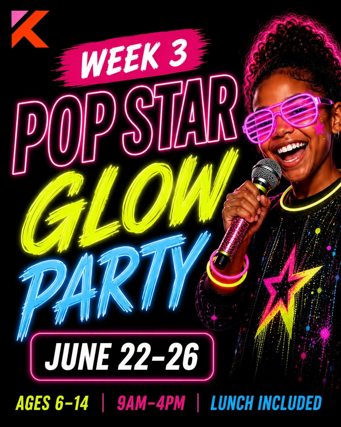 WEEK 3: POP STAR GLOW PARTY hosted by Kreative Movementz — dance classes in Orlando