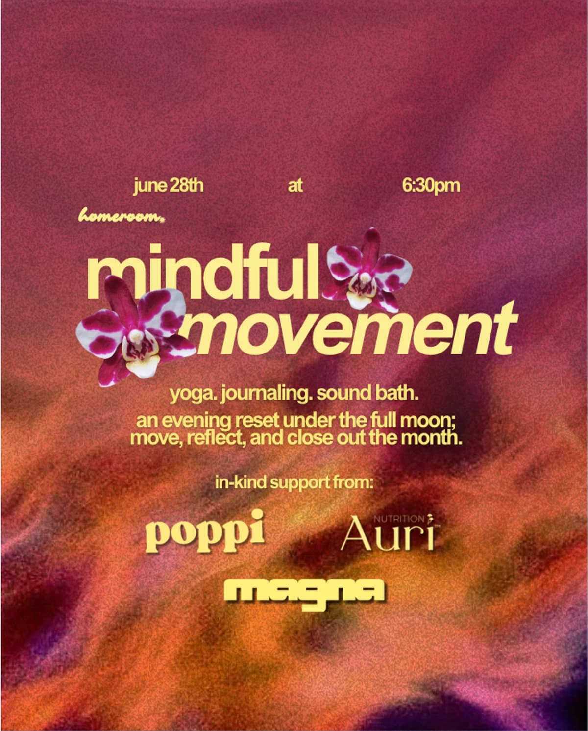 Mindful Movement hosted by Homeroom ATX — yoga classes in Austin
