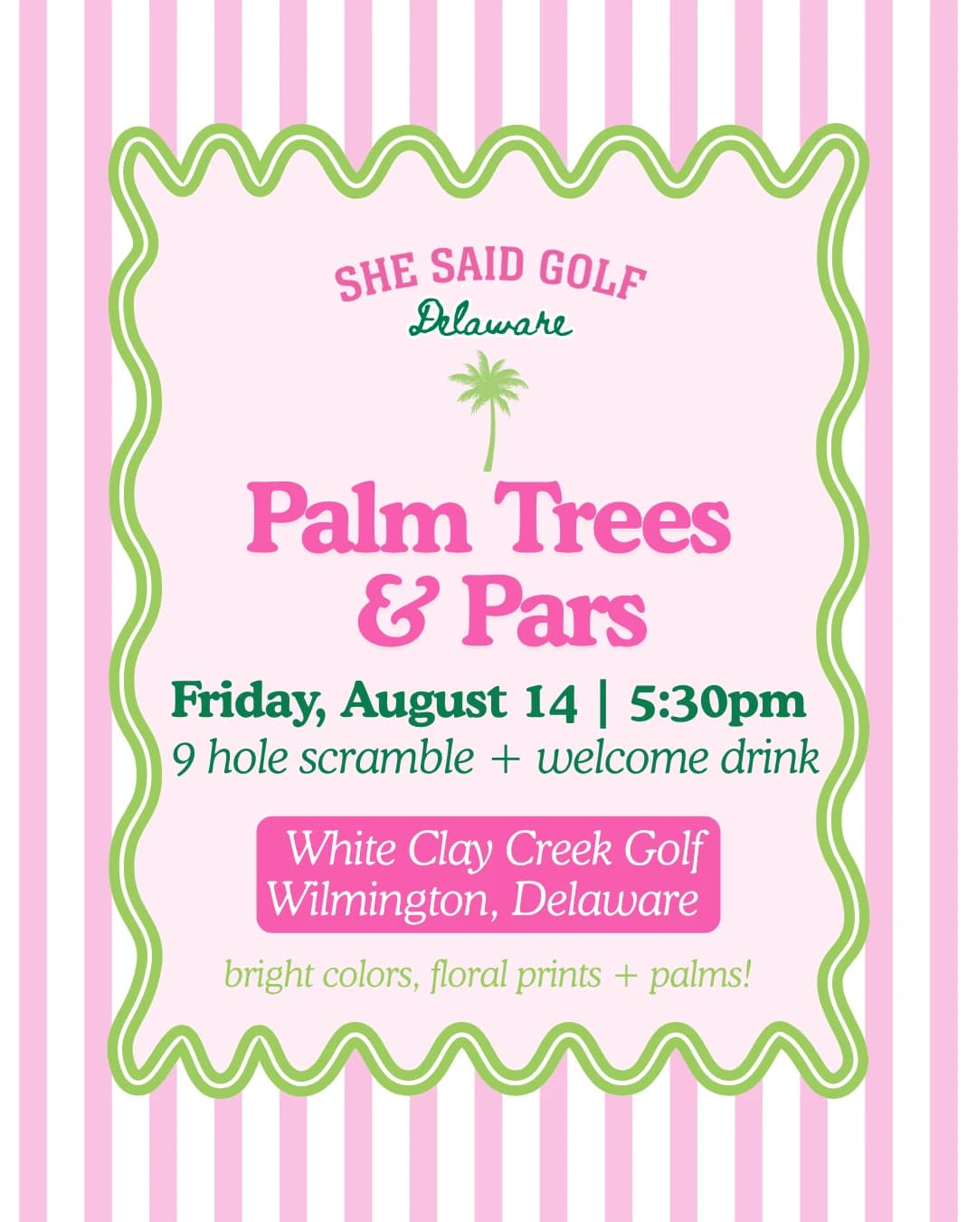 Palm Trees & Pars 9 Hole Scramble hosted by She Said Golf Delaware — golf in Wilmington