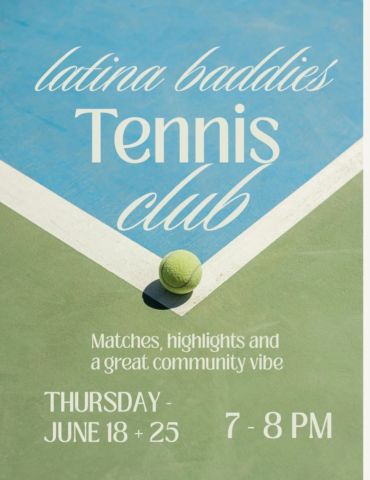 Latina Baddies Tennis Club hosted by The LiLA Society — racket sports in Los Angeles