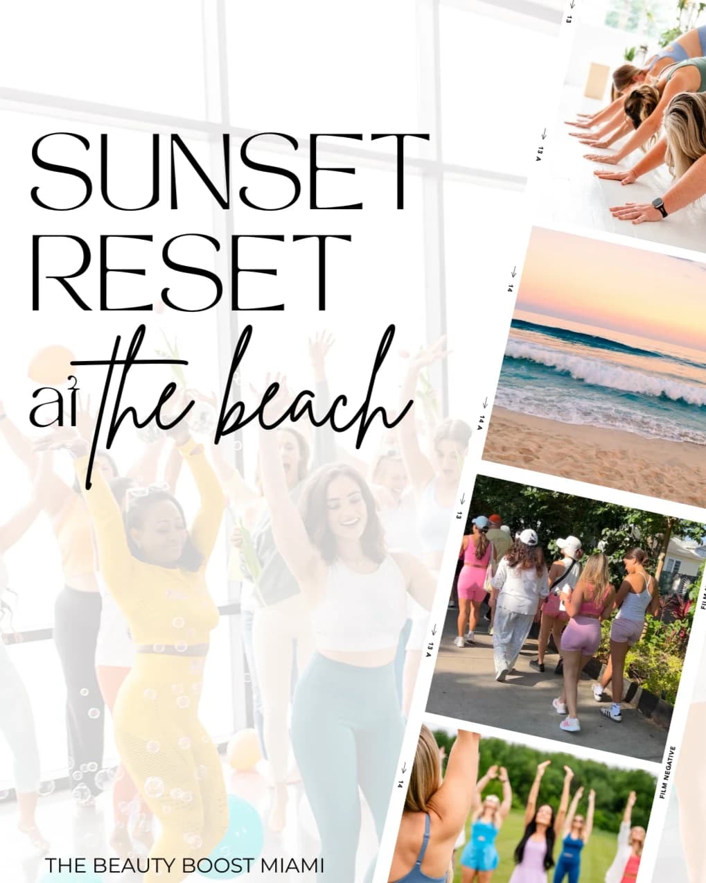 Sunset Reset at The Beach hosted by The Beauty Boost Miami — yoga classes in Miami Beach