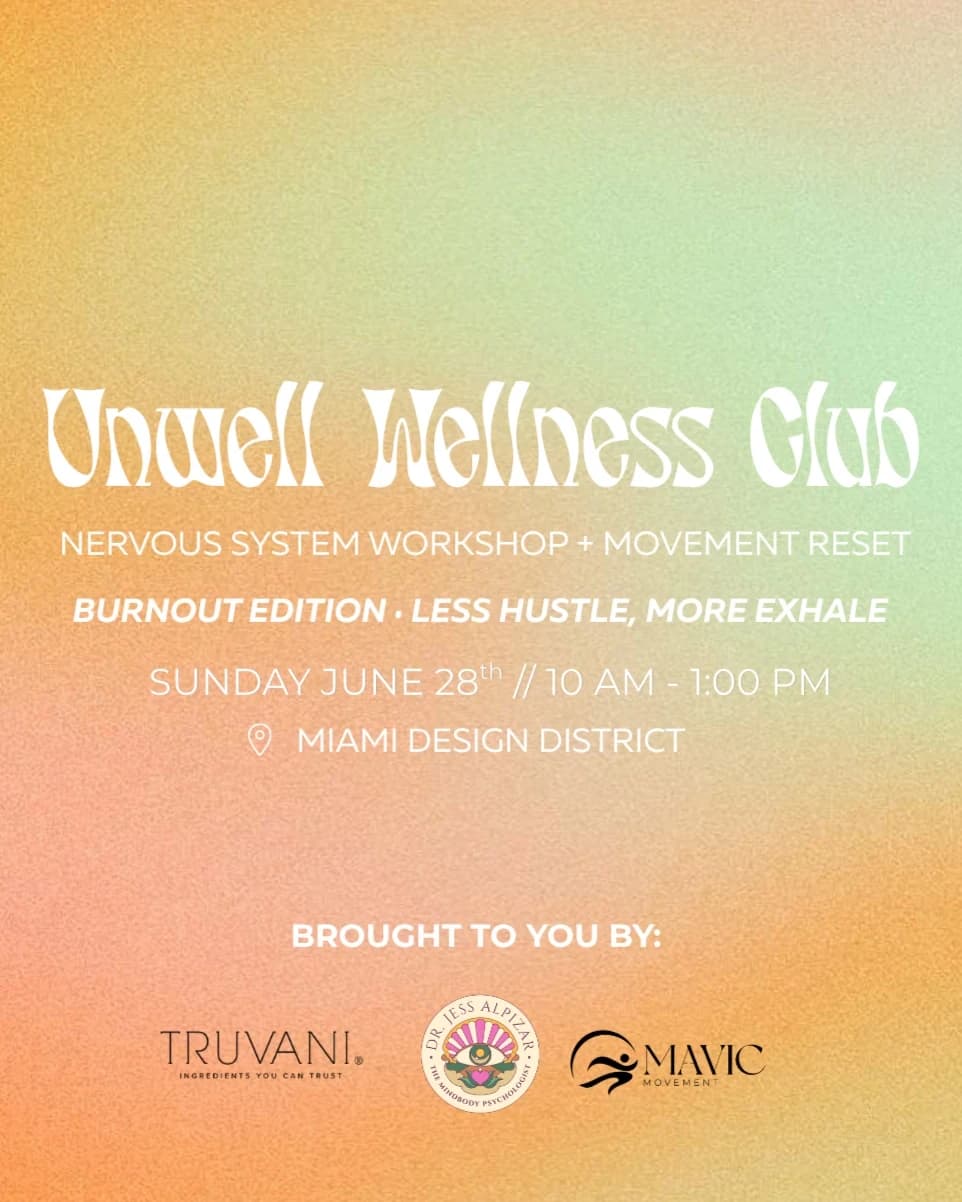 Less Hustle, More Exhale ✨ hosted by The Unwell Wellness Club — yoga classes in Miami Beach