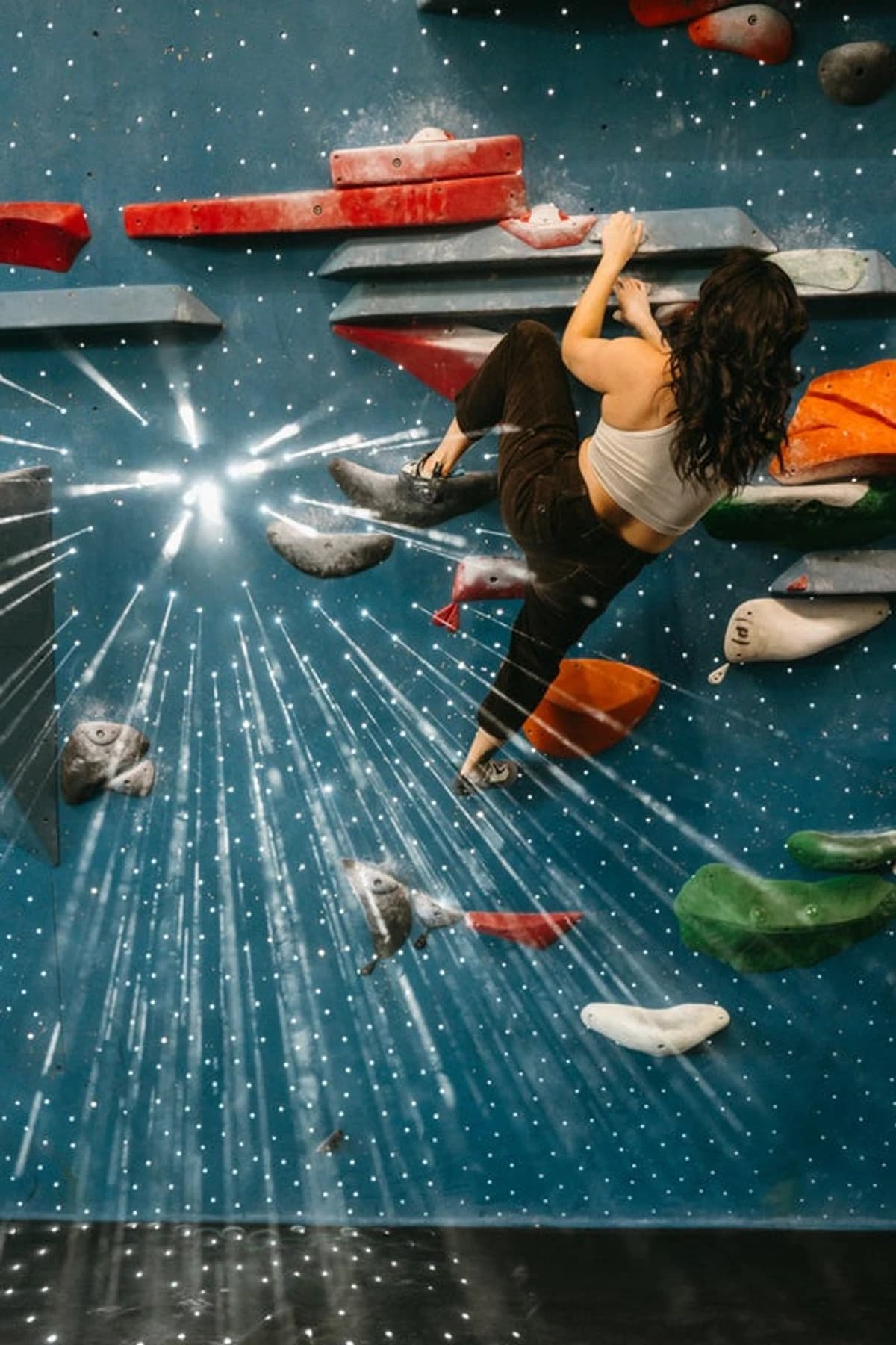 Climbing at ASU Movie Night Fundraiser hosted by Arizona Bouldering Project — outdoor activities in Tempe