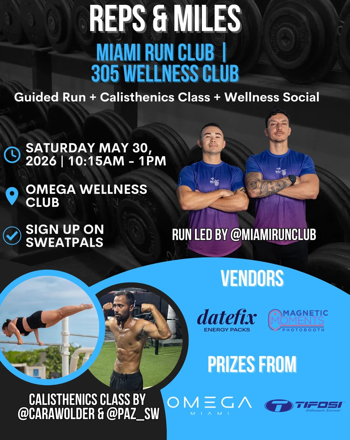 Reps & Miles: Run + Calisthenics  hosted by Miami Run Club — run clubs in Miami
