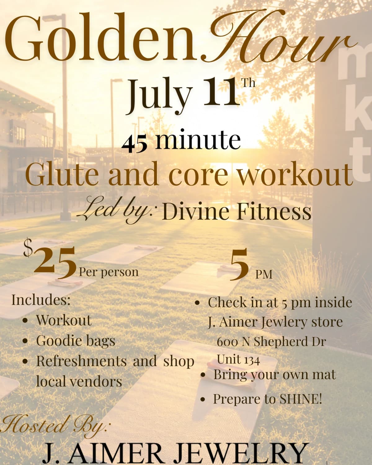 MKT Golden Hour hosted by Divine Fitness — social events in Houston