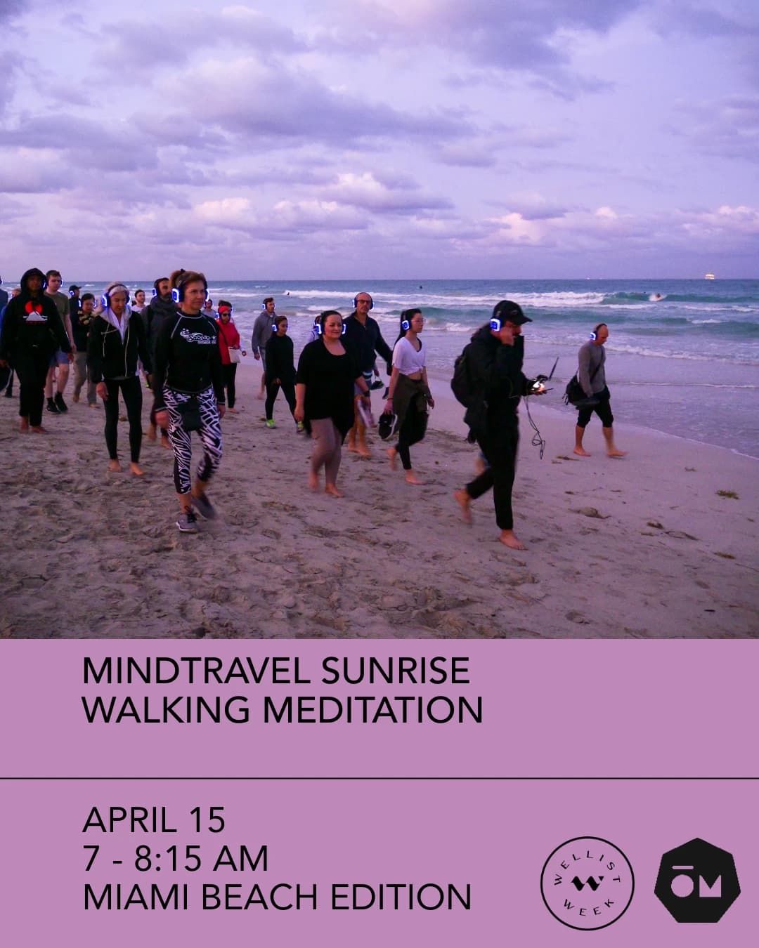 Mindtravel Live Walking Meditation hosted by Modern OM — wellness events in Miami Beach