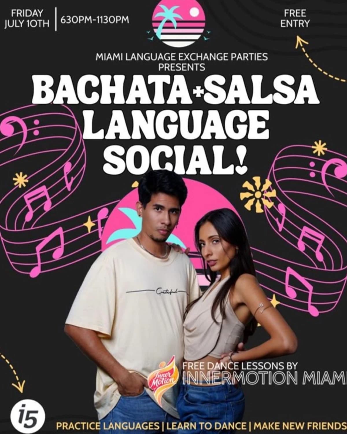 Bachata/Salsa Lessons + Social hosted by Miami Language Exchange Parties — social events in Miami