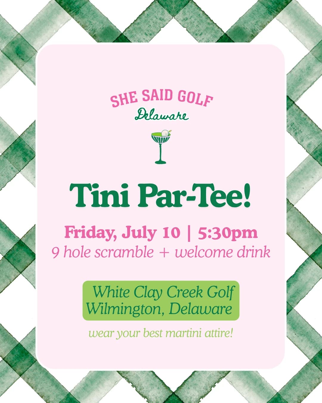 Tini Par-Tee 9 Hole Scramble hosted by She Said Golf Delaware — golf in Wilmington