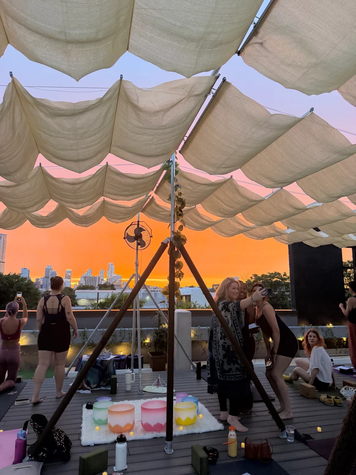 Full Moon Sound Bath hosted by Rooftop Yogi — outdoor activities in Austin