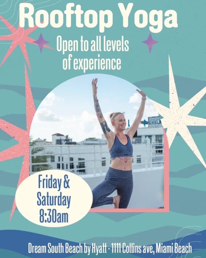 Rooftop breathwork & yoga hosted by BerryZen yoga  — yoga classes in Miami Beach