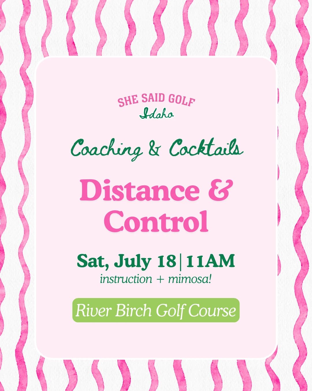 Distance & Control Clinic hosted by She Said Golf Idaho — golf in Star