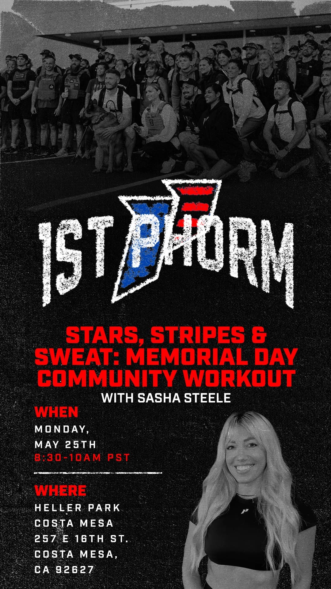 Stars, Stripes, & Sweat: Memorial Day Community Workout hosted by Daily Wellness Club — fitness events in Costa Mesa