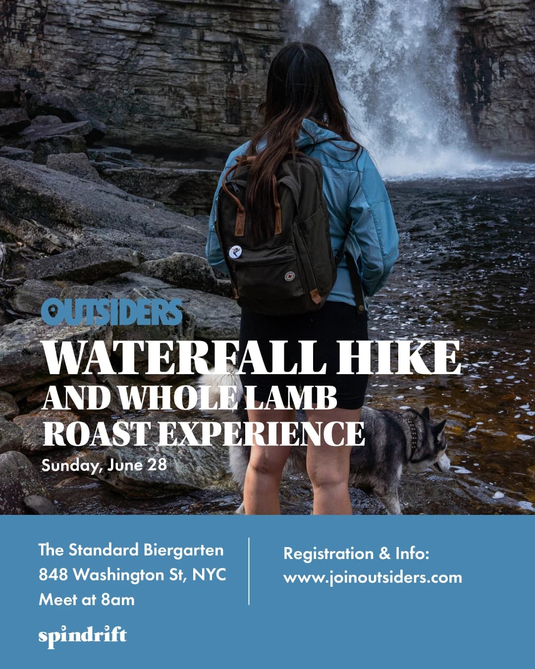 Waterfall Hike & Whole Roast Lamb Experience hosted by OUTSIDERS NYC — outdoor activities in New York