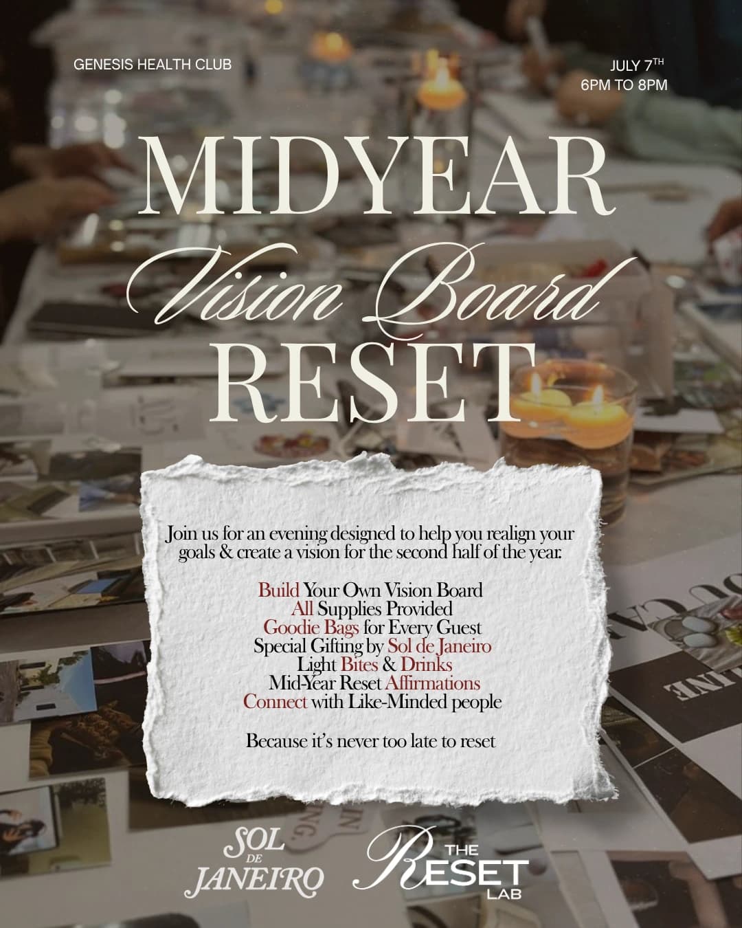Mid Year Vision Board Reset hosted by The Reset Lab — workshops in Orlando