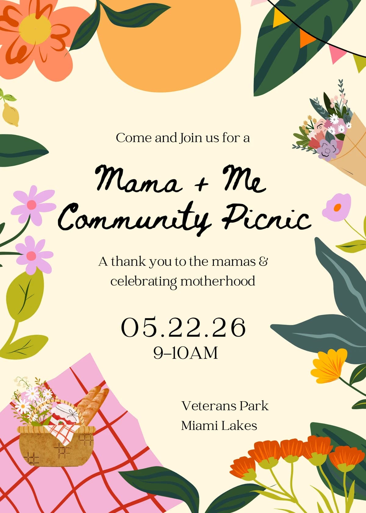 Mama + Me Community Picnic hosted by The WellHeld Movement — fitness events in Miami Lakes